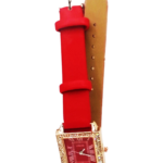 77_SPARKLE WATCH RECTANGULAR RED#077